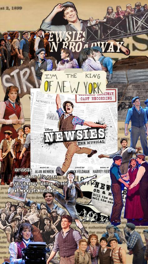 #newsies Newsies Wallpaper, Musical Theatre Posters, New York Broadway, Theatre Poster, Newsies, Broadway Musicals, Theatre Kid, Musical Theatre, It Cast