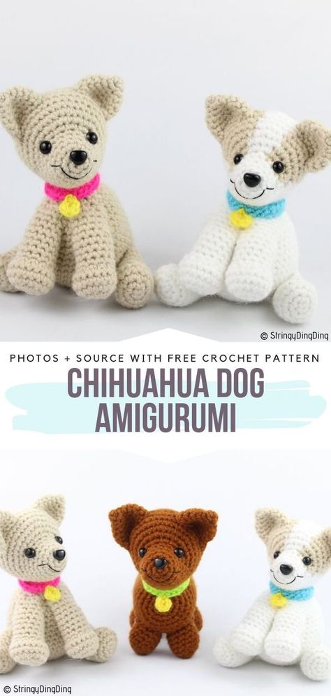 Adorable Dogs Amigurumi Free Crochet Patterns - Free Crochet Patterns Crochet Dogs, Pikachu Crochet, Crochet Giraffe Pattern, Dog Amigurumi, Crochet Giraffe, Amigurumi For Beginners, Dachshund Pattern, Giraffe Toy, Crochet Patterns Free