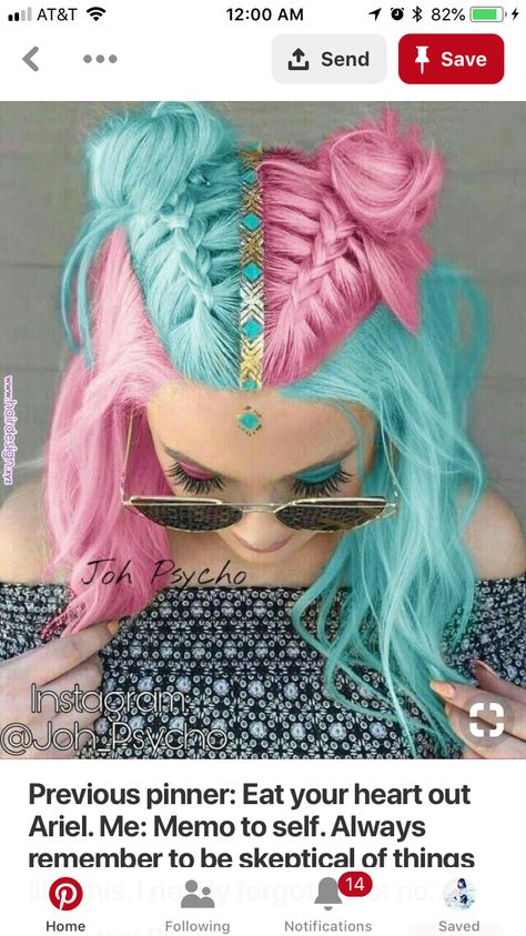 Cotton Candy Hairstyles, Short Fun Colored Hair, Tawny Hair, Hear Ideas, Exotic Hair Color, Exotic Hair, Gemini Hair, Half And Half Hair, Male Hairstyles