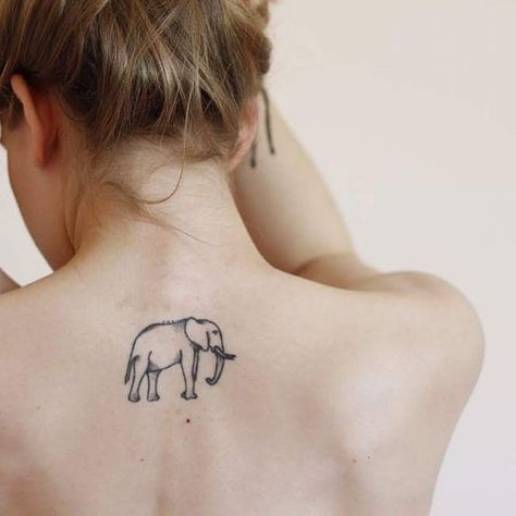 Ganesh Tattoo Simple Elephant Tattoo, Elephant Head Tattoo, Elephant Tattoo Meaning, Tiny Elephant Tattoo, Tattoo Elephant, Girl Back Tattoos, Elephant Tattoo Design, Trendy Tattoo, Elephant Tattoo