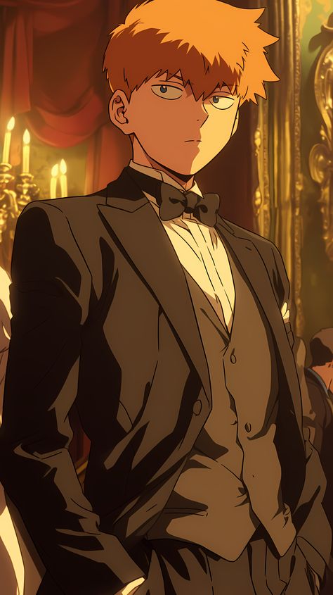 Anime Characters In Suits, Characters In Suits, Anime Awards, Anime Wedding Dress, Shigeo Kageyama, Ball Dance, Suits Formal, Basketball Anime, Anime Party