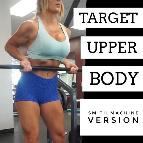 Jen Heward on Instagram: “6️⃣ Exercises that target the whole upper body (biceps,triceps,shoulders,traps,lats and chest) all done on the smith machine #boom  TAG a…” Smith Machine Workout, Jen Heward, Smith Machine, Biceps And Triceps, Upper Body Workout, Upper Body, Will Smith