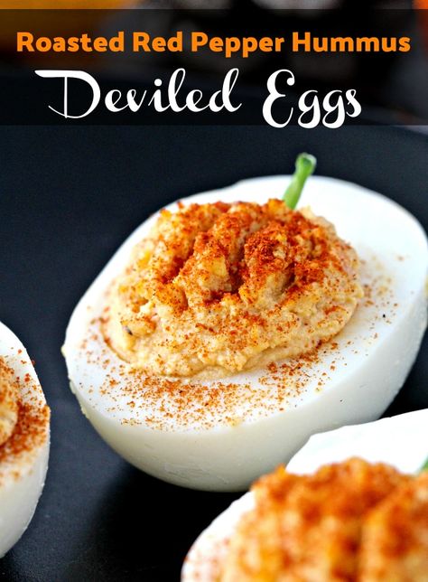 #ad These festive Roasted Red Pepper Hummus Deviled Eggs are the perfect appetizer for Thanksgiving entertaining. I make them with Wellsley Farms Extra Large White Eggs, Wellsley Farms Signature Red Pepper Hummus and paprika that I picked up from BJ’s Wholesale Club. #BJsSmartSaver Sriracha Deviled Eggs, Thanksgiving Deviled Eggs, Southern Deviled Eggs, Egg Nutrition Facts, Deviled Eggs Recipe Easy, Devilled Eggs Recipe Best, Egg Nutrition, Pepper Hummus, Best Deviled Eggs