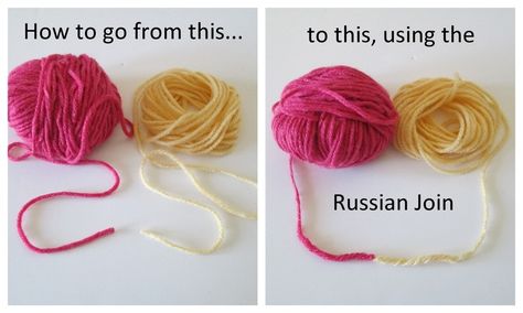 Joining two yarns with the Russian joining method Crochet Nirvana, Joining Yarn, Crochet Inspiration, Crochet Instructions, Yarn Projects, Knitting Tutorial, Love Crochet, Knitting Techniques, Knit Or Crochet