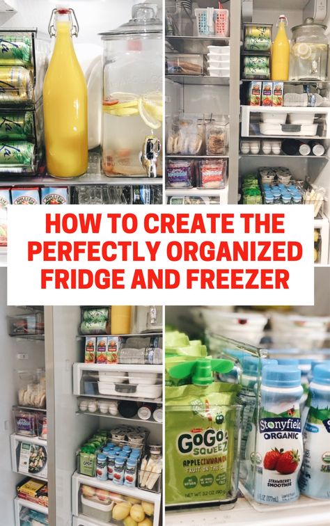 How To Create The Perfectly Organized Fridge and Freezer - She Gave It A Go Konmari Checklist, Organized Fridge, Produce Containers, Expired Food, Pantry Bin, Fridge And Freezer, Fridge French Door, Fridge Shelves, Perfectly Organized