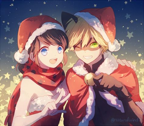 Mary Christmas Miraculous Ladybug Christmas, Anime Miraculous Ladybug, Ladybug Und Cat Noir, Marinette Ladybug, Ladybug Art, Ladybug And Cat Noir, Catty Noir, Miraculous Wallpaper, Anime Christmas