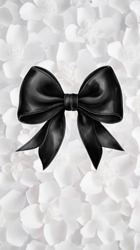 Black and white bow wallpaper iPhone aesthetic Black And White Bow Wallpaper, Black Bow Wallpaper, 49th Birthday, 49 Birthday, Wallpaper Set, Bow Wallpaper, Apple Watches, Wallpapers Iphone, Phone Background