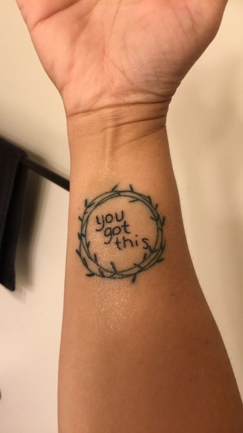 “You got this” wrist tattoo. ❤️   #tattoosforwomen #meaningfultattoos  #tattoos #wristtattoos #inked #joestevenstattoo You Got This Tattoo, Wrist Tattoo, S Tattoo, Meaningful Tattoos, Tattoo You, Body Mods, Wrist Tattoos, Dreamcatcher Tattoo, Infinity Tattoo