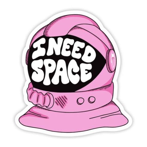 Need Space Sticker Procreate Stickers, Stickers Cool, Sticker Design Inspiration, I Need Space, Space Drawings, Cute Laptop Stickers, Flyer Design Inspiration, Drawing Quotes, Design Brochure