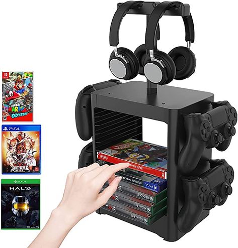 Playstation Accessories, Video Game Storage, Controller Holder, Headphone Storage, Accessory Organizer, Headset Holder, Switch Accessories, Cd Storage, Ps5 Games