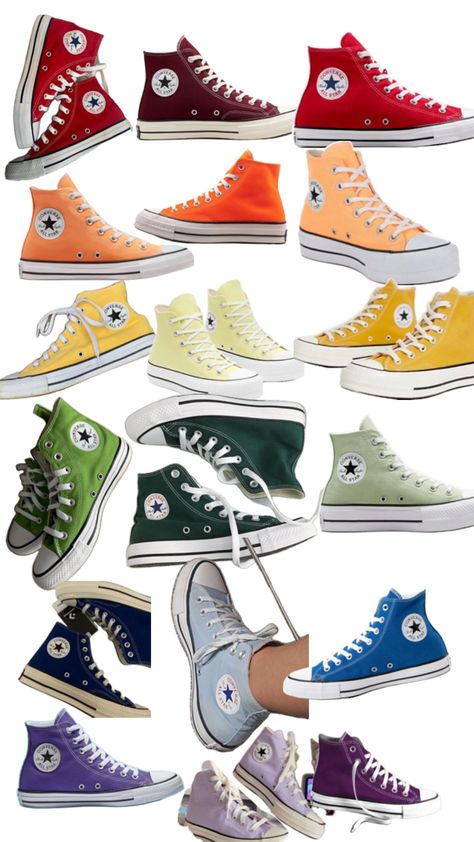 Rainbow Converse, Painted Canvas Shoes, Converse Shoes, Canvas Shoes, Nice Shoes, Converse, Canvas Painting, Rainbow, Canvas