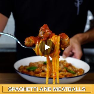 Meatballs With Spaghetti Inside, Not Another Cooking Show Meatballs, Rachael Ray Spaghetti And Meatballs, Skillet Meatballs In Marinara, Natasha’s Kitchen Spaghetti And Meatballs, Hamburger Dishes, Spaghetti And Meatballs, Healthy Diet Recipes, Cooking Videos