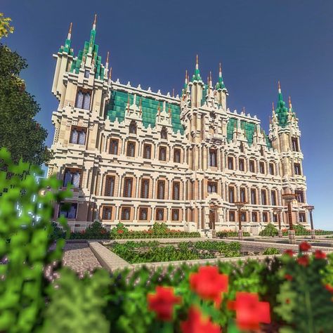 Minecraft Palace, Minecraft Building Blueprints, Minecraft Kingdom, Minecraft Steampunk, Minecraft City Buildings, Minecraft Mansion, Minecraft Structures, Bangunan Minecraft, Minecraft Castle