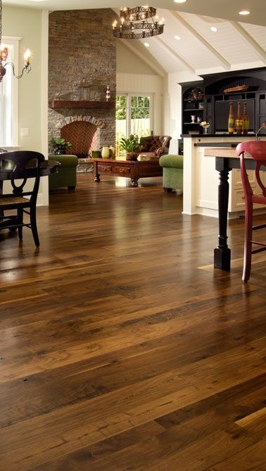 Walnut Floors, Wood Floors Wide Plank, Dark Wood Floors, Wide Plank Flooring, Versace Home, Floor Colors, Hus Inspiration, Wide Plank, Hard Wood