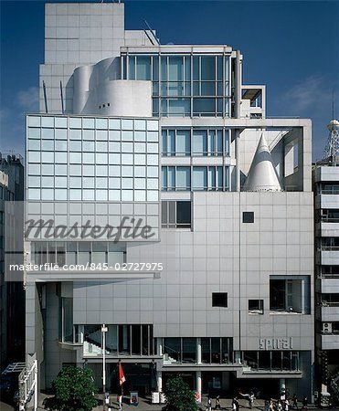 Spiral Building, Tokyo, 1985. Architect: Fumihiko MAKI and Associates Spiral Building, Fumihiko Maki, Kenzo Tange, Richard Rogers, Richard Meier, Pritzker Prize, Japanese Architect, Santiago Calatrava, Japanese Architecture