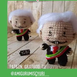 PATRONES AMIGURUMI GRATIS: PATRON GRATIS PRESIDENTE AMLO AMIGURUMI 68421 Ely, Crochet Amigurumi, Amigurumi, Internet, Crochet