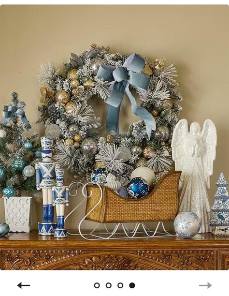 Ceramic Nutcracker, Southern Charm Decor, Living Room Decor Lights, Nutcracker Decor, Chinoiserie Pattern, Chinoiserie Christmas, Luxury Living Room Decor, Classic Christmas Decorations, Quirky Home