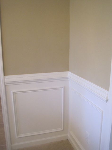 Dining Room Paint Ideas With Chair Rail | the room i don t want to reveal too much of the room but here are a ... Dining Room Chair Rail, Faux Wainscoting, Dining Room Wainscoting, Wainscoting Styles, Chair Rail Molding, Dining Room Paint, Dining Room Makeover, Trendy Living Rooms, Room Paint Colors