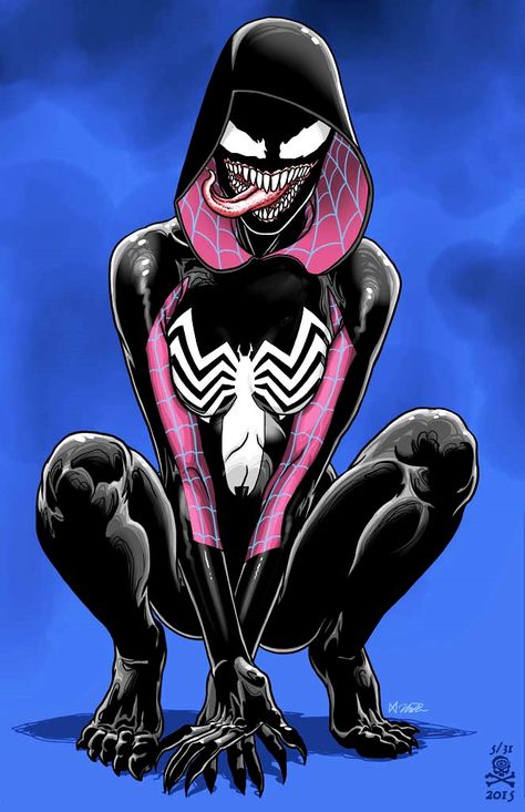 Gwenom ( Spider-Gwen / Venom ) Spider Gwen Venom, Venom Girl, Kapten Marvel, She Venom, Venom Art, Venom Carnage, Marvel Venom, Spider Girl, Spider Gwen