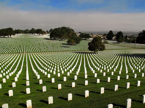 Golden Gate National Cemetery - San Bruno, California...pretty much symbolizes my stay there... Christian Ronaldo, Military Cemetery, Remember The Fallen, American Cemetery, Arlington National Cemetery, Evening Prayer, San Bruno, National Cemetery, Medal Of Honor