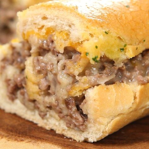 Stuffed French Bread, Tartiflette Recipe, Cooking Panda, French Bread Recipe, Forever And Always, Cheese Stuffed, Delicious Sandwiches, French Bread, Wrap Sandwiches