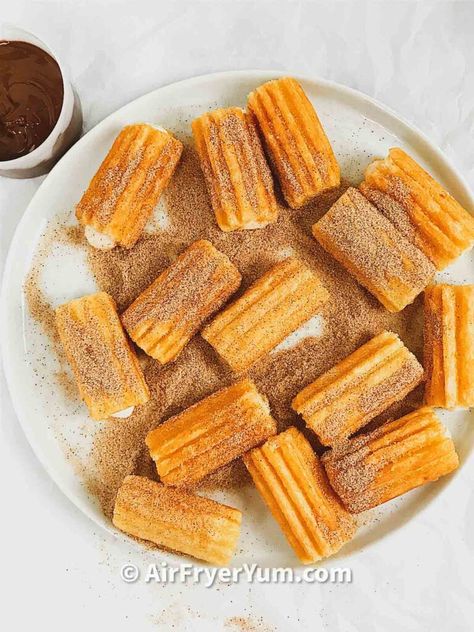 Costco Churros, Frozen Churros, Air Fryer Churros, Filled Churros, Making Cream, Easy Pastry, Avocado Appetizer, Easy Pastry Recipes, Churro Bites