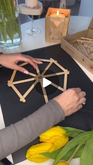 Art Painting | Artist on Instagram: "Spinning into a sweet week with this homemade Popsicle Sticks Ferris Wheel! 🎡🍭 Get ready for a whirlwind of flavor and creativity. #PopsicleAdventures #DIYCrafts #SweetCreations #WeekendFun #FerrisWheelMagic #TreatYourself #CraftyVibes #PopsicleJoy #SweetSundays #CreativeCarnival #DeliciousDesigns 🎠🌈🍦"" Ferris Wheel Craft Preschool, How To Make Spinning Wheel, How To Make A Ferris Wheel Diy, Diy From Ice Cream Stick, Ice Cream Stick Painting Ideas, Art With Popsicle Sticks, Diy Ice Cream Stick Craft Ideas, Popsicle Stick Ferris Wheel, Ferris Wheel Craft