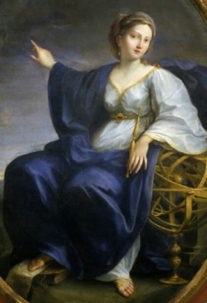 Urania Urania Muse, Odd Art, Painting Classic, Celestial Sphere, Daughter Of Zeus, White Figures, Ancient Myths, Roman Mythology, The Muse