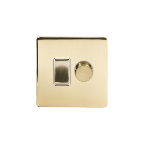 Brass Dimmer Switch, Brass Dimmer, Living Room Inspiration Board, Office Hub, Light Switches, Rocker Switch, Led Dimmer, Dim Lighting, Dimmer Switch