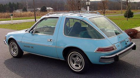 AMC PACER X. Yep I owned one just like this less the roof rack. I still have the California "Pacer X" vanity plate. My X just had to have the piece of crap. LOL ...FW Amc Pacer, Amc Gremlin, American Motors Corporation, American Motors, Us Cars, Unique Cars, Small Cars, My Ride, Wagons