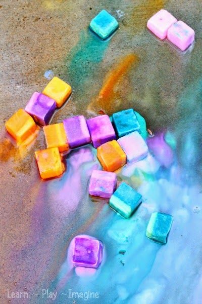 How to make erupting sidewalk chalk ice paint. Ice Chalk, Chalk Paint Recipe, Summer Recipe, Summertime Fun, Summer Ideas, Kid Activities, E Reader, Kids Fun, Fun For Kids