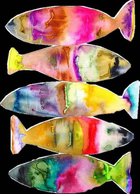 Nursery Painting, Fish Artwork, Arte Folk, Paintings Easy, Watercolor Fish, Watercolor Paintings For Beginners, Watercolor Projects, Fish Drawings, Trendy Art