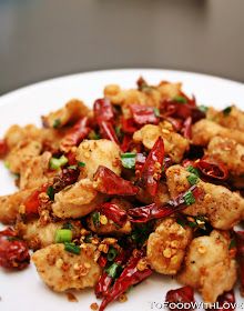 To Food with Love: Sichuan Red Chilli Chicken Chili Pepper Chicken, Chilli Squid, Pepper Chicken Recipe, Szechuan Recipes, Chilli Chicken Recipe, Teriyaki Chicken Wings, Szechuan Chicken, Calamari Recipes, Spicy Fried Chicken