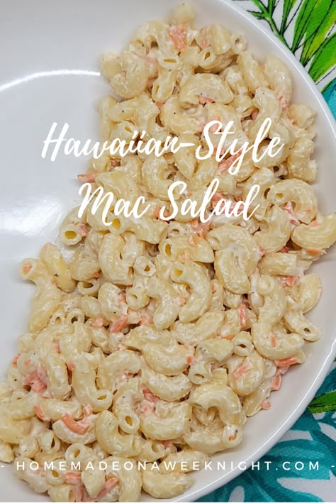 My favorite part of a Hawaiian #lunchplate - Hawaiian-Style Mac Salad!! #macsalad #hawaiianmacsalad #macsaladrecipe L And L Macaroni Salad, Mo’ Bettahs Macaroni Salad, Mo Bettah's Mac Salad Copycat, Mo Bettah's Mac Salad Recipe, Hawaiian Pasta, Hawaiian Pasta Salad, Hawaiian Mac Salad, Deli Salads, Mac Salad Recipe