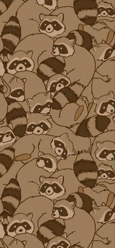 Cute Raccoon, Brown Background, Cool Wallpapers Art, Dessin Adorable, Cute Little Drawings, Pretty Wallpapers Backgrounds, Cute Backgrounds, Cool Backgrounds, Cute Animal Drawings