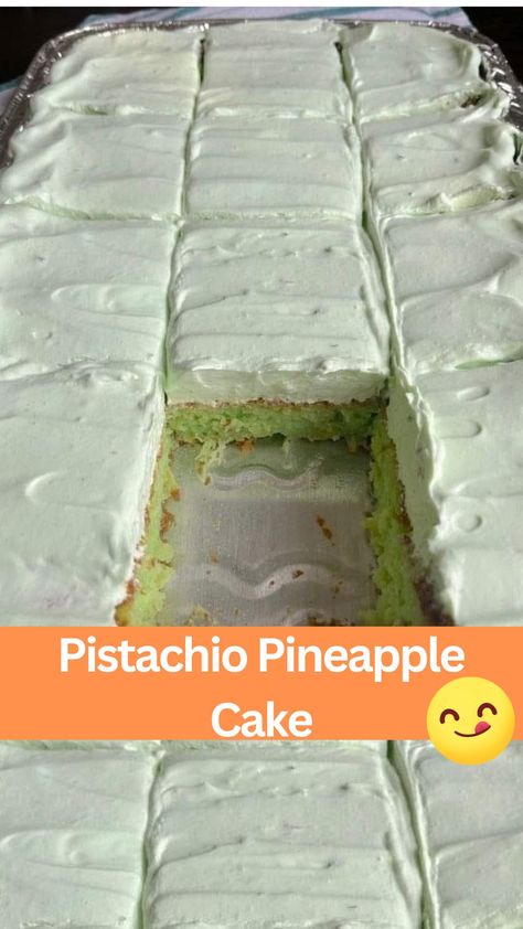 Pistachio Pineapple Cake Pistachio Cake With Pineapple, Pistachio Pineapple Dessert, Pistachio Pineapple Delight, Tropical Pistachio Pineapple Cake, Pistachio Pineapple Angel Food Cake, Pistachio Pudding Cake Recipe, Pineapple Pistachio Cake, Pistachio Pineapple Cake, Easy Pistachio Cake