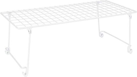 Amazon.com: ClosetMaid Medium Stack and Hang Shelf - White: Home & Kitchen Bathroom Linen Closet, Hanging Shoe Storage, Kitchen And Laundry, Narrow Bathroom, Wire Shelf, Hanging Closet Organizer, Shelf Organizer, Standing Shelves, Steel Shelf