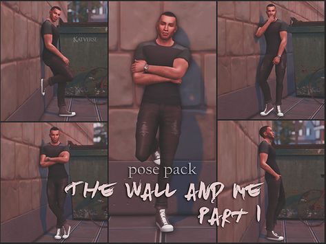 A man leaning against the wall.. pose pack. o.O I hope you enjoy! :) Found in TSR Category 'Sims 4 Poses' The Sims 4 Pose, Sims 4 Poses, Twins Posing, Toddler Poses, Sims Stories, Male Models Poses, The Sims 4 Download, Sims 4 Toddler, Sims Four