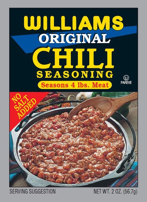 Williams Chili Seasoning Recipe, Low Sodium Chili, Chili Seasoning Recipe, Chili Mac, Chili Seasoning, Mexican Cheese, Everyday Dishes, Spicy Chili, Soup Mixes