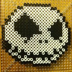 nightmare before christmas perler bead pattern | Jack Skellington perler beads by ThePixelCreator Jack Skellington Perler Beads, Nightmare Before Christmas Perler Beads, Christmas Perler Beads, Melty Bead Patterns, Pearl Beads Pattern, Easy Perler Beads Ideas, Beads Patterns, 8bit Art, Hama Beads Design