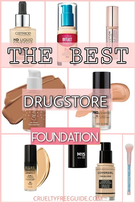 Best Affordable Foundation which offer high coverage, lasts long and looks beautiful on you! High End Foundation, Affordable Foundation, Best Drugstore Foundation, Drugstore Foundation, Makeup Yourself, Beauty Skin, Cruelty Free, Foundation, Skin Care