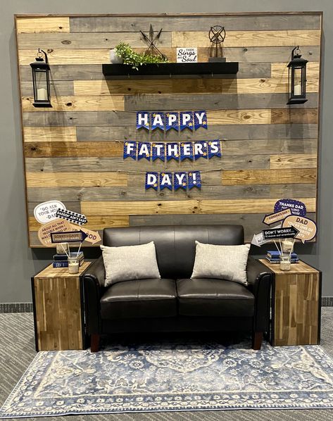 Simple Father's Day Backdrop, Father’s Day Photobooth, Father's Day Backdrop Ideas, Father’s Day Photo Backdrop For Church, Father’s Day Backdrop For Church, Mother’s Day Photo Backdrop Church, Father’s Day Photo Back Drop, Masculine Photo Backdrop, Fathers Day Backdrop Ideas Church