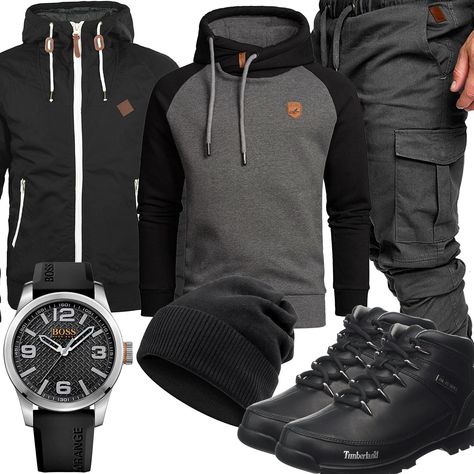 Punk Fashion Men, Mens Outdoor Fashion, Cargo Hose, Smart Casual Menswear, Hugo Boss Orange, Herren Style, Mens Fashion Work, Mens Casual Outfits Summer, Swag Outfits Men