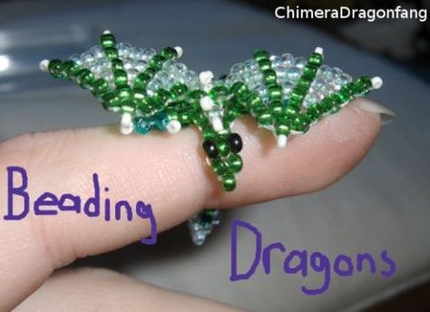 Bead Dragon Instructions by ChimeraDragonfang Bead Dragon, Beaded Dragon, Dragon Crafts, Motifs Perler, Beading Crafts, Animale Rare, Beaded Crafts, Beaded Animals, Beading Projects