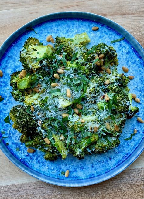 Roasted Pesto Broccoli | Dining by Kelly Simple Chicken Alfredo Recipe, Silver Palate Cookbook, Silver Palate, Broccoli Pesto, Chicken Alfredo Recipes, Easy Snack Recipes, Roasted Broccoli, Pesto Recipe, Pesto Sauce