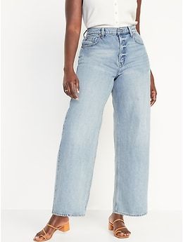 Cutesie Outfits, Baggy Wide Leg Jeans, Dope Fits, Y2k Vibes, Personal Style Inspiration, School Clothes, Vintage Fits, Old Navy Women, Jeans For Women