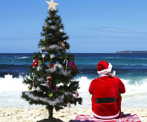 Australian Christmas Aesthetic, Beach Christmas Pictures, Limo Luxury, Australia Gold Coast, Beach Christmas Decorations, Christmas In Australia, Aussie Christmas, Australian Christmas, Beachy Christmas