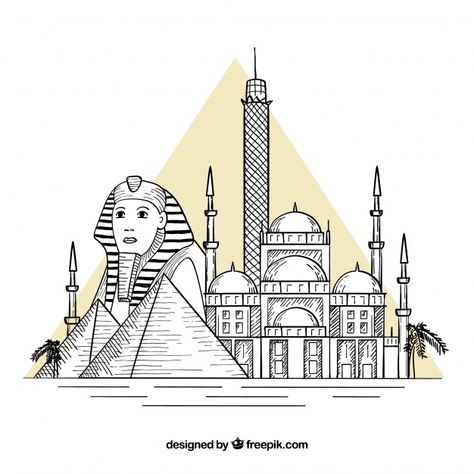 Cairo City, Travel City, City Drawing, City Illustration, Bujo Inspiration, Business Stationery, Egyptian Art, Creative Drawing, Vintage Travel