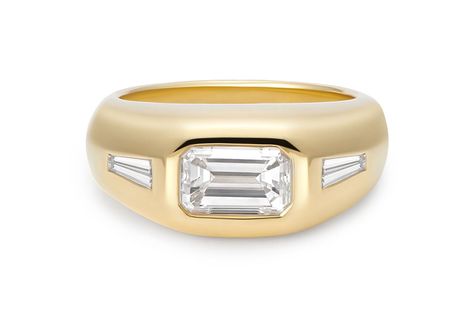 [b]MINKA[/b] Yellow gold and 1.78 carat diamond ring, POA, [i][link url="https://minkajewels.com/"]minkajewels.com[/link][/i] Classic Engagement Ring Solitaire, Emerald Cut Diamond Ring, Pave Diamond Band, Van Cleef And Arpels, Celebrity Engagement Rings, Pearl And Diamond Ring, Diamond Jewelry Designs, Diamond Ring Settings, Set Ring