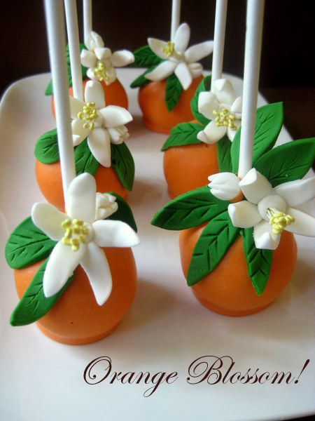 Orange Blossom Cakepops By Debi Collins - Tucker Orange Blossom Cake, Owl Cake Pops, Blossom Cake, Cake Pop Designs, Pop Cupcakes, Cake Pop Ideas, Owl Cake, Pop Ideas, Oreo Pops